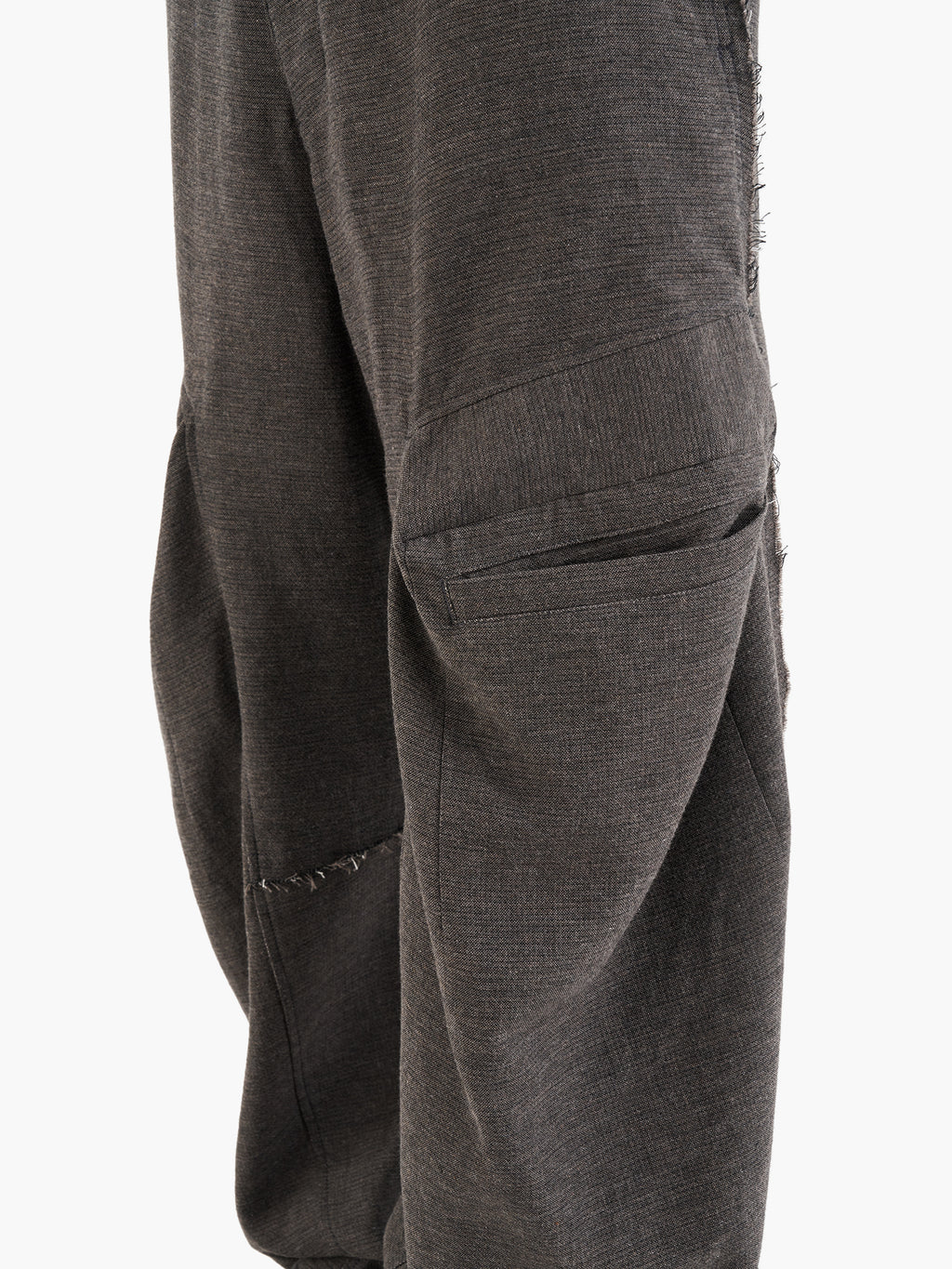 Jiyong Kim - Raw Edged 3D Pocket Trousers (Brown) product image 6 | TRAB K-Fashion Australia