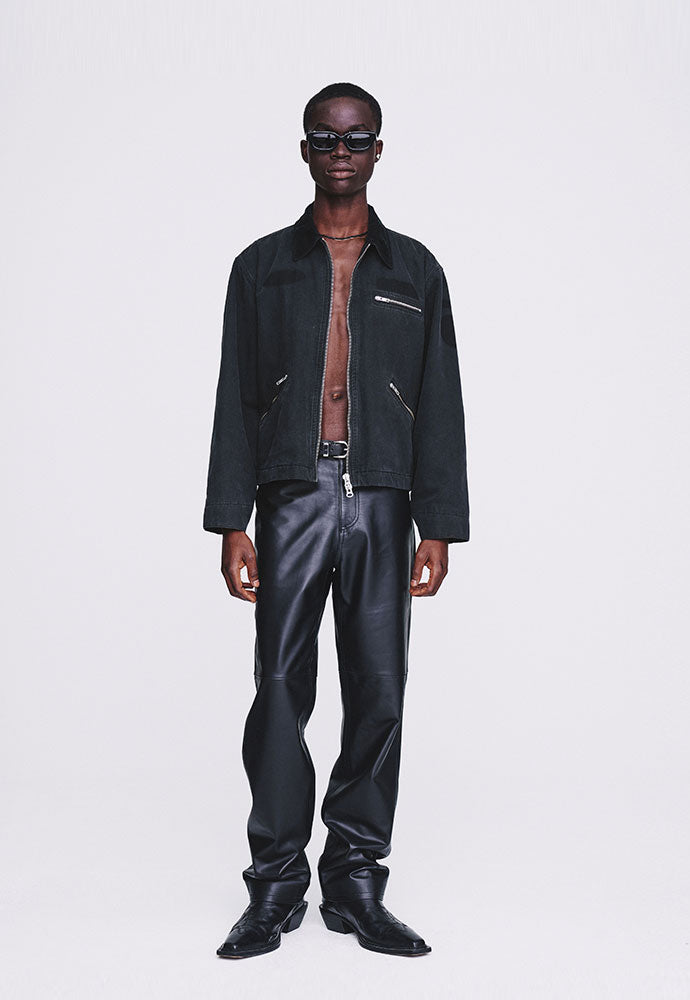 Tonywack - Patch Work Fade-Effect Work Jacket Stone Washed (Faded Black) product image 6 | TRAB K-Fashion Australia