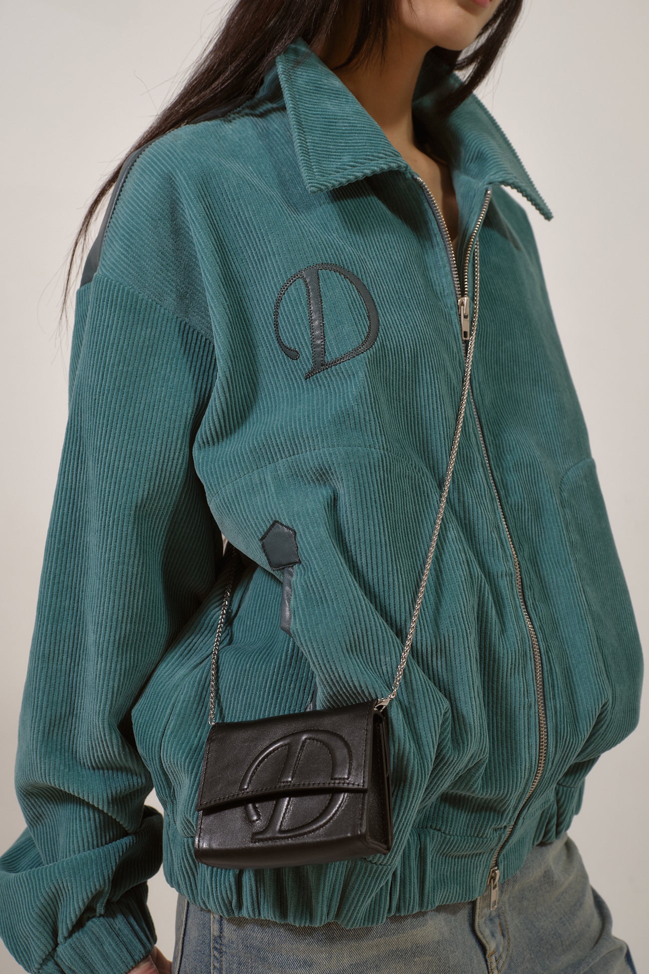 Deinet - D & Friends Corduroy Varsity Jacket (Mint) product image 9 | TRAB K-Fashion Australia