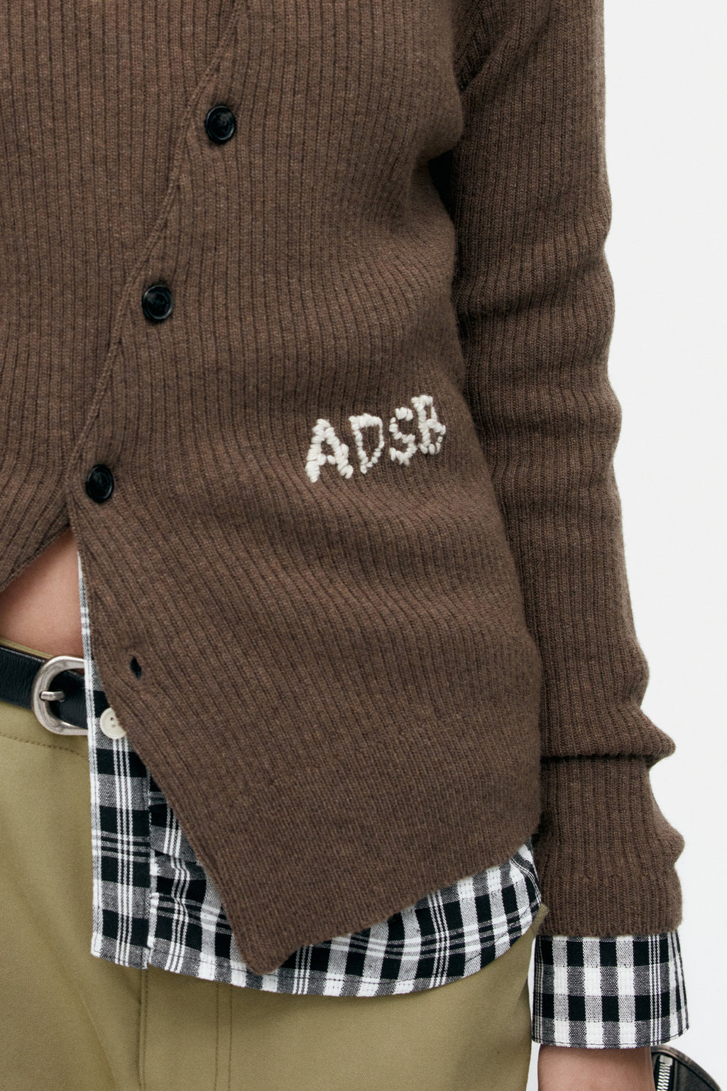Andersson Bell - Hand Stitched Basic Cardigan (Brown) product image 5 | TRAB K-Fashion Australia