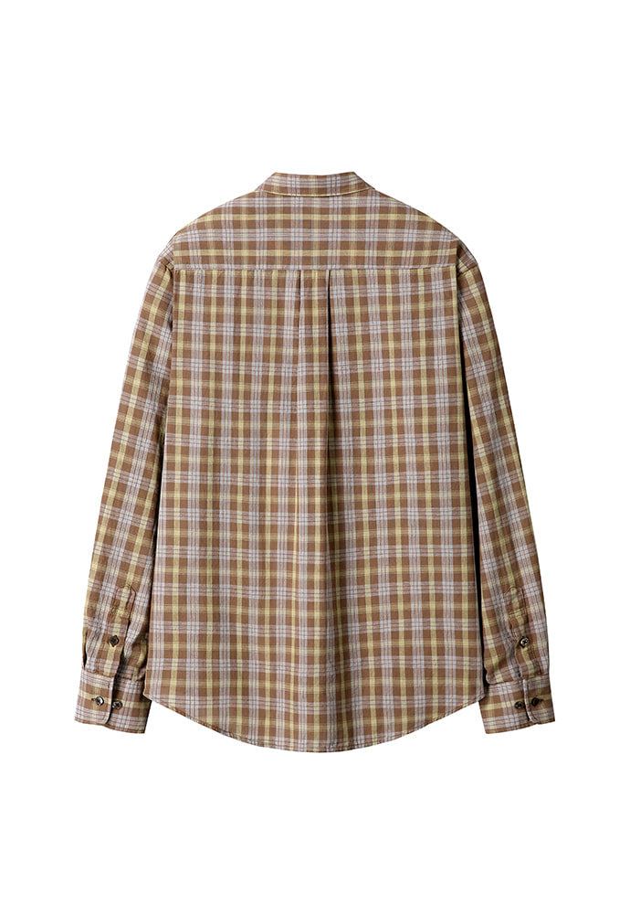 Art if acts - French Check Shirt (Brown/Blue) product image 6 | TRAB K-Fashion Australia