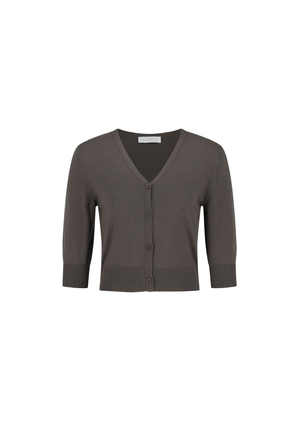 Amomento - Wool V-neck Crop Cardigan (Brown) product image 5 | TRAB K-Fashion Australia