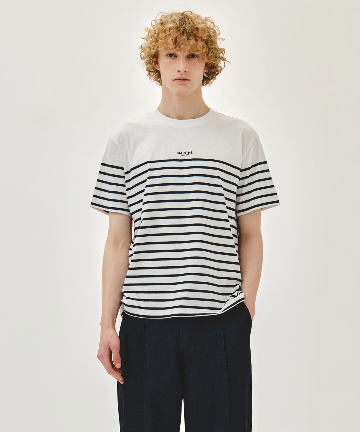 Marithe & Francois Girbaud - Block Stripe Tee (Navy) product image 1 | TRAB K-Fashion Australia