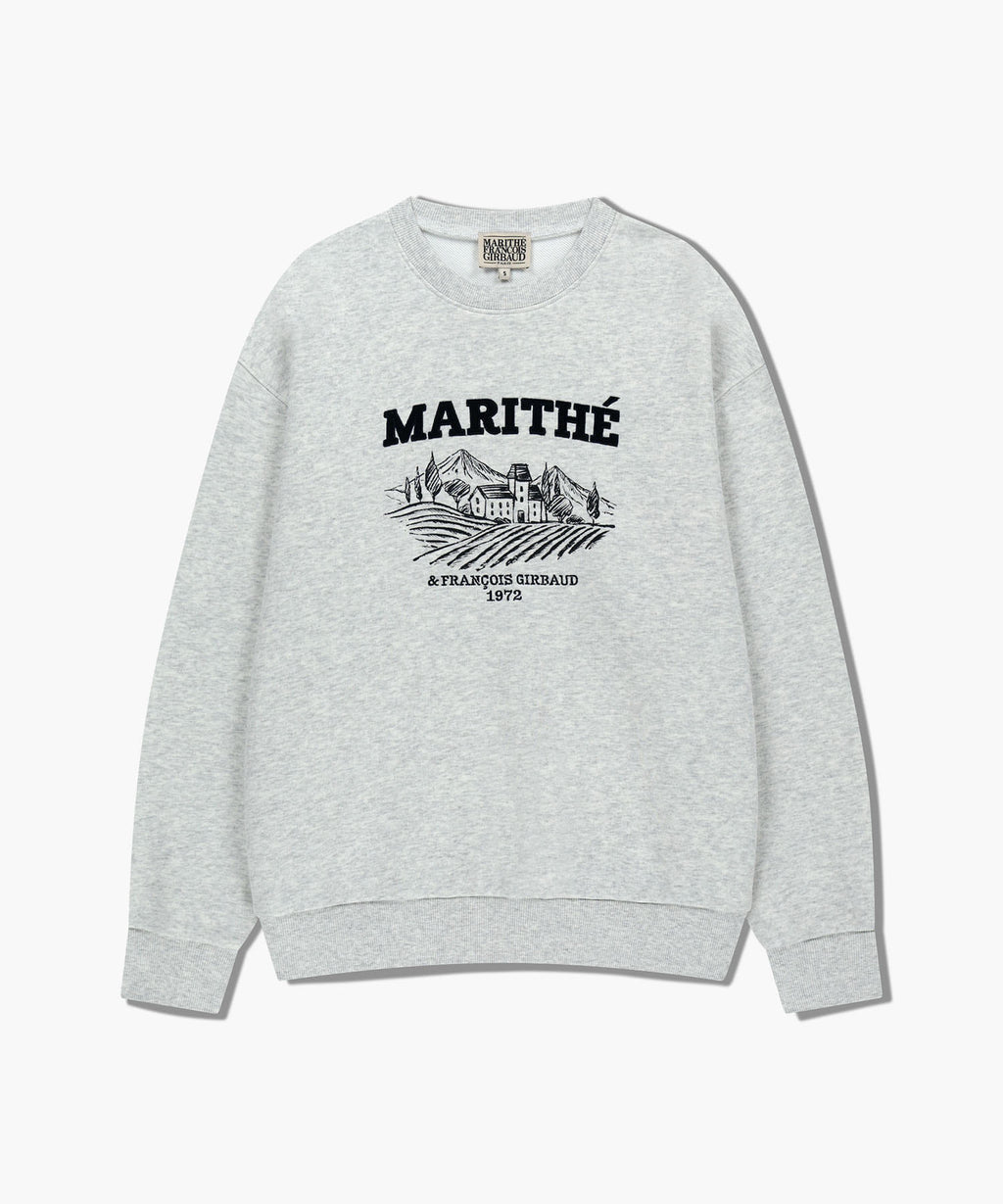 Marithe & Francois Girbaud - Winery Applique Logo Over Fit Sweatshirt (Light Heather Gray) product image 6 | TRAB K-Fashion Australia