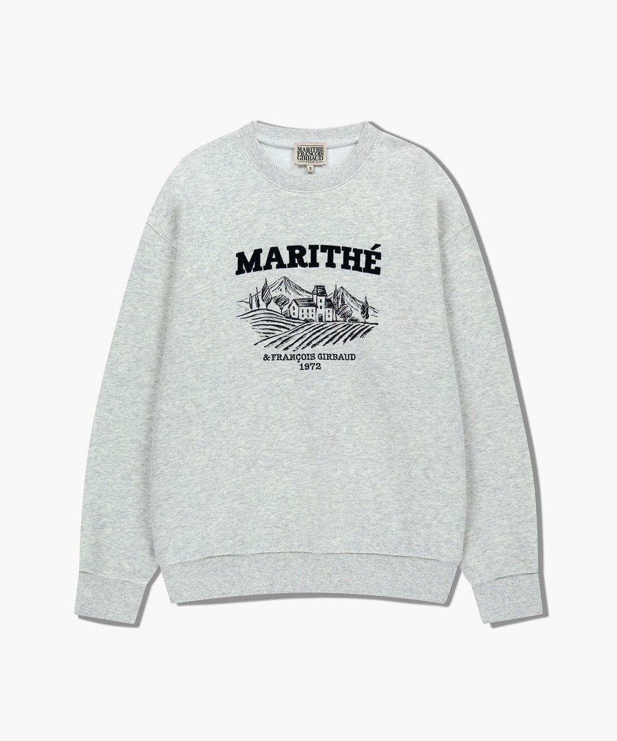 Marithe & Francois Girbaud - Winery Applique Logo Over Fit Sweatshirt (Light Heather Gray) product image 6 | TRAB K-Fashion Australia