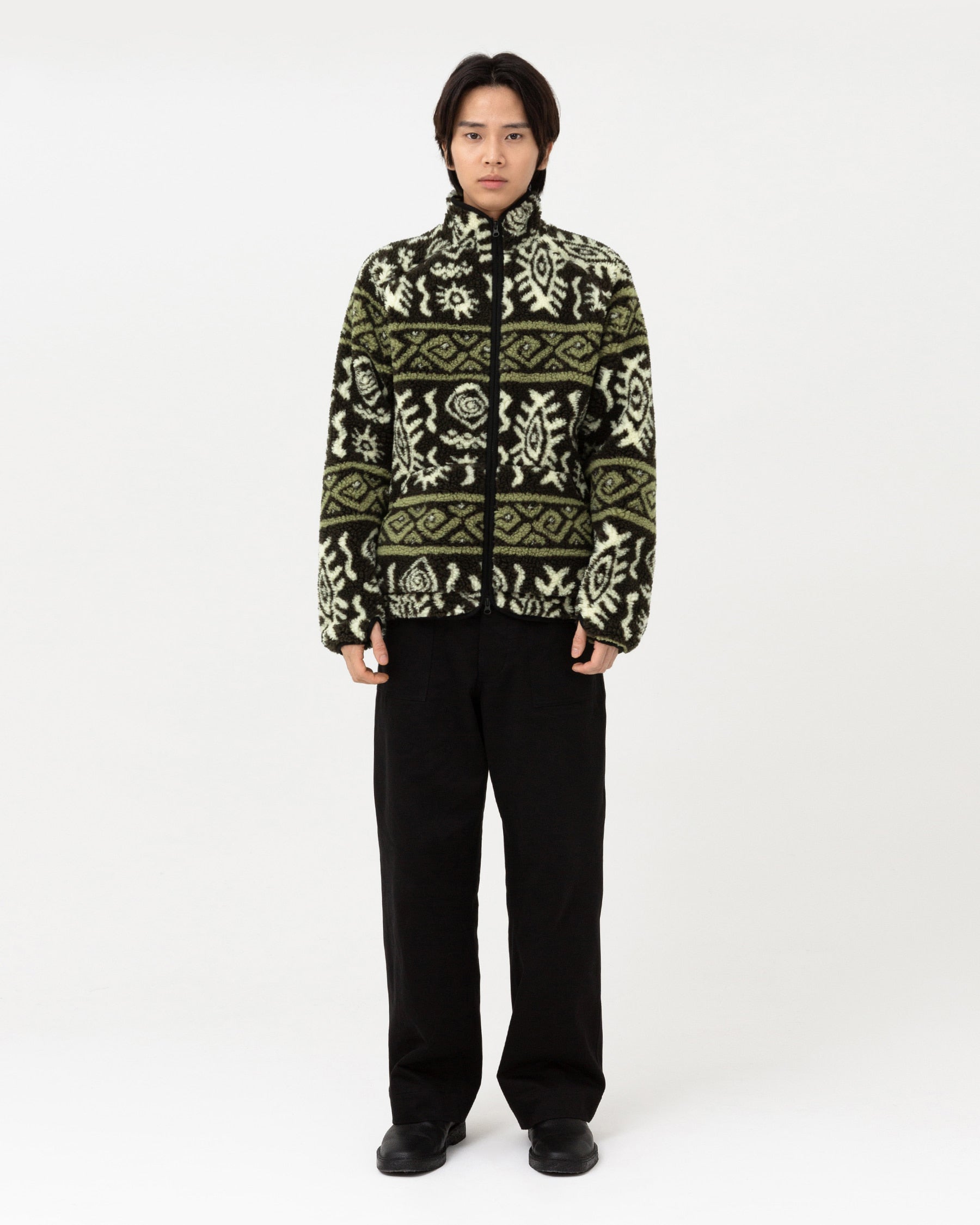Brownyard - Native Fleece Jacket (Olive) product image 1 | TRAB K-Fashion Australia