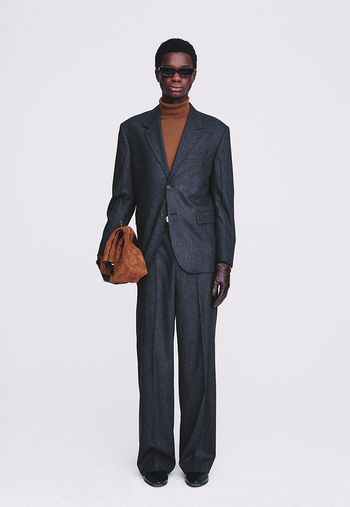 Tonywack - Wool And Cashmere Wide-Leg Trousers (Charcoal) product image 1 | TRAB K-Fashion Australia