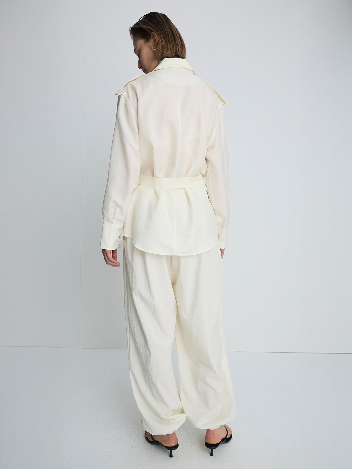 Tonywack - Silk Twill Military Field Shirt Jacket (Ivory) product image 4 | TRAB K-Fashion Australia