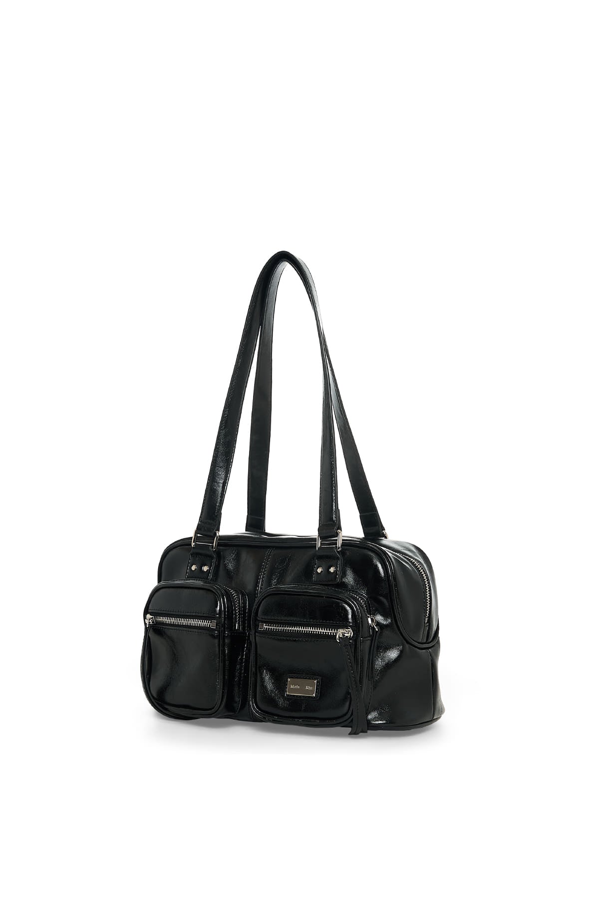 Matin Kim - Double Pocket Brick Shoulder Bag (Black) product image 6 | TRAB K-Fashion Australia