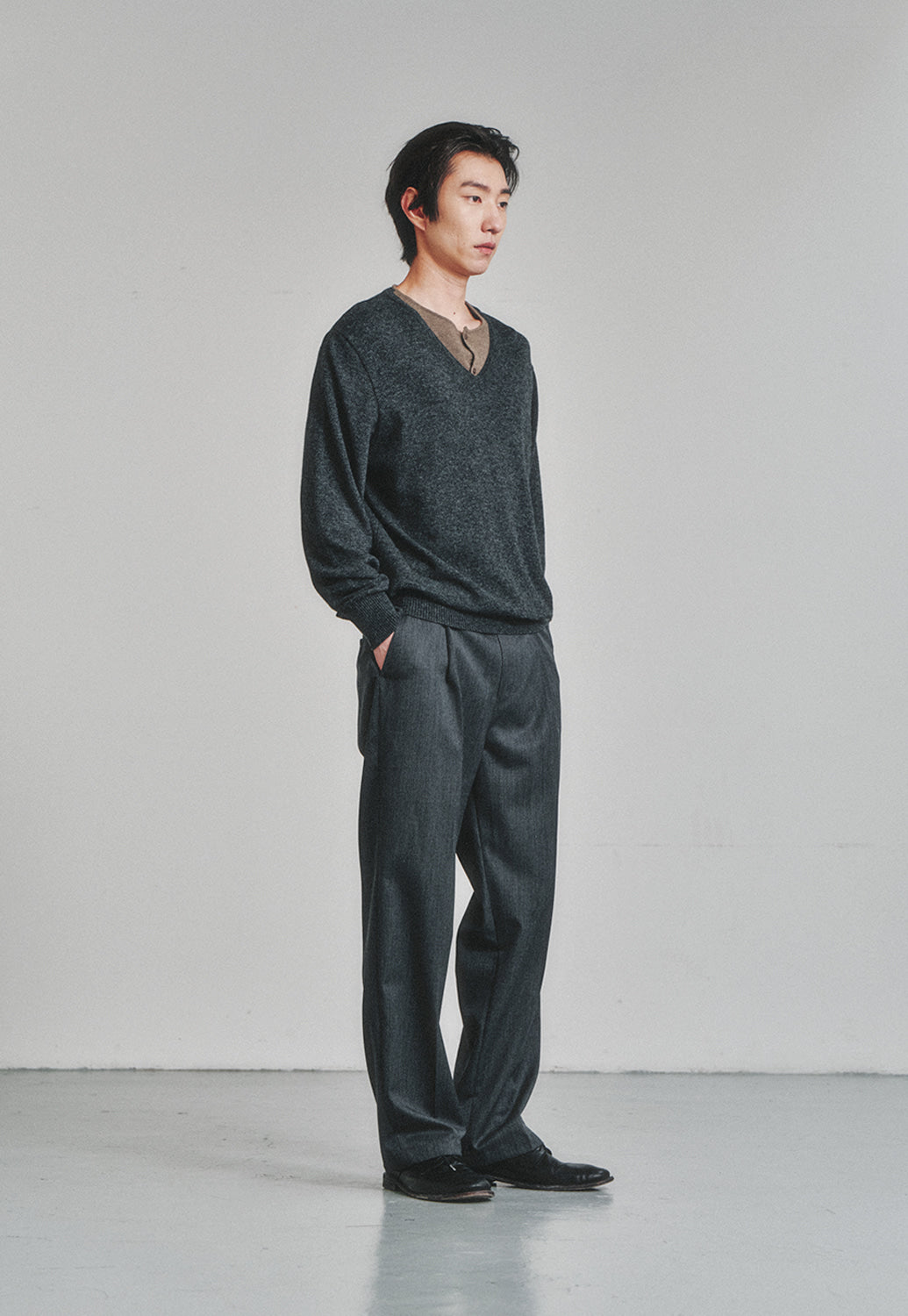Art if acts - Union Henley (Charcoal/Mud) product image 3 | TRAB K-Fashion Australia