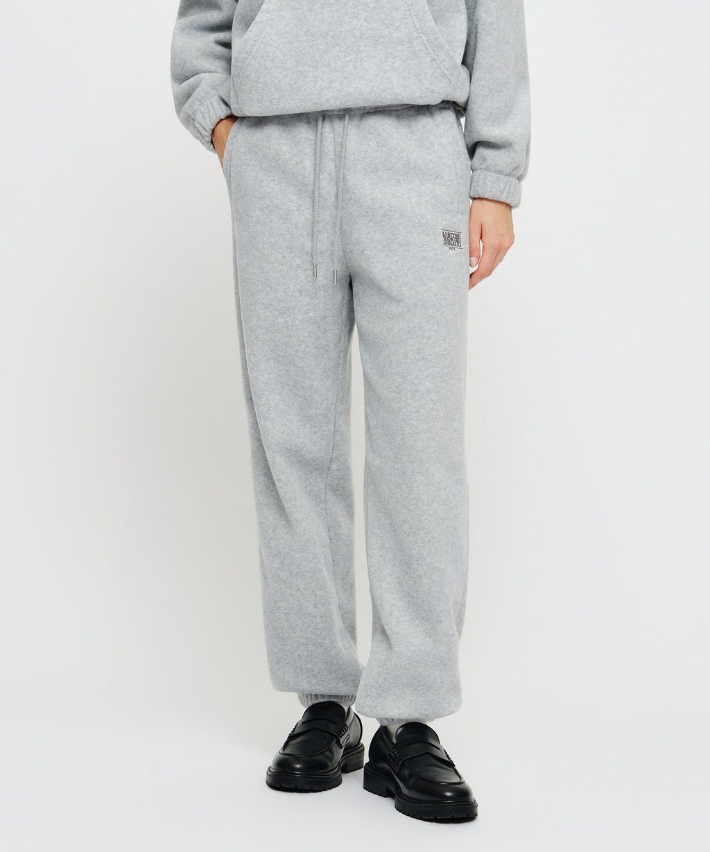 Marithe & Francois Girbaud - Classic Logo Fleece Joggers (Heather Gray) product image 1 | TRAB K-Fashion Australia