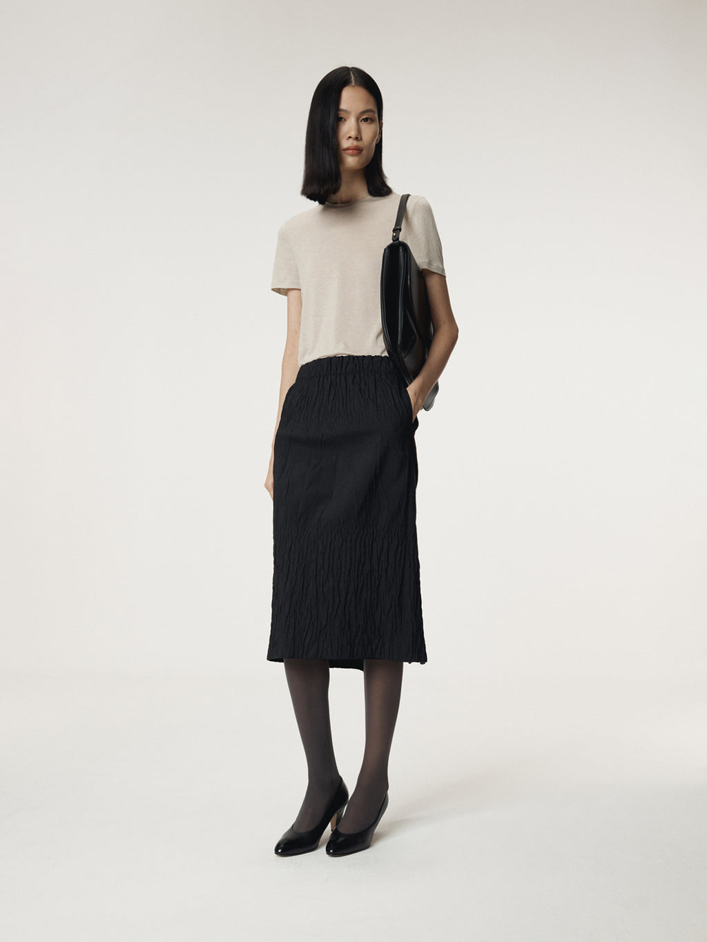 Recto - Baby Jersey T-Shirt (Greige) product image 6 | TRAB K-Fashion Australia