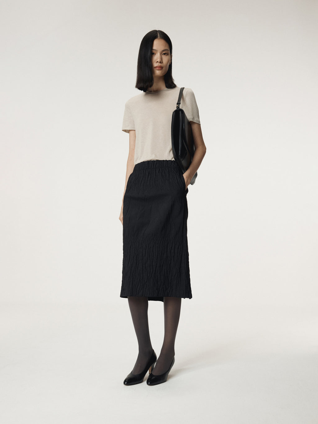 Recto - Baby Jersey T-Shirt (Greige) product image 6 | TRAB K-Fashion Australia