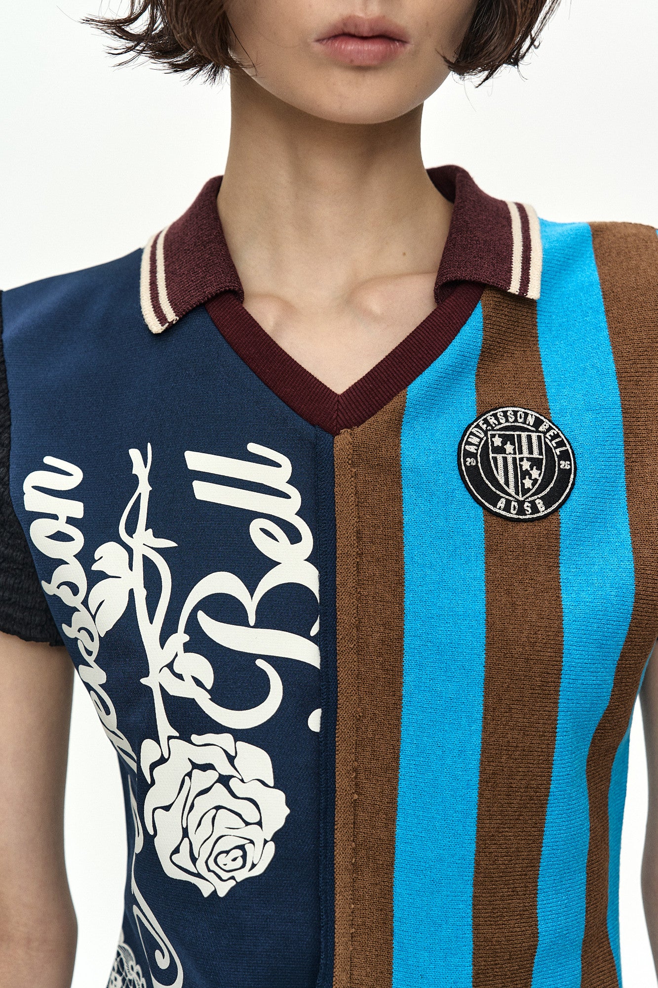 Andersson Bell - Reworked Football Collar Top (Navy/Blue) product image 5 | TRAB K-Fashion Australia