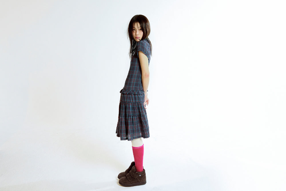 Coyseio - Raw Edge Check One Piece (Purple) product image 4 | TRAB K-Fashion Australia