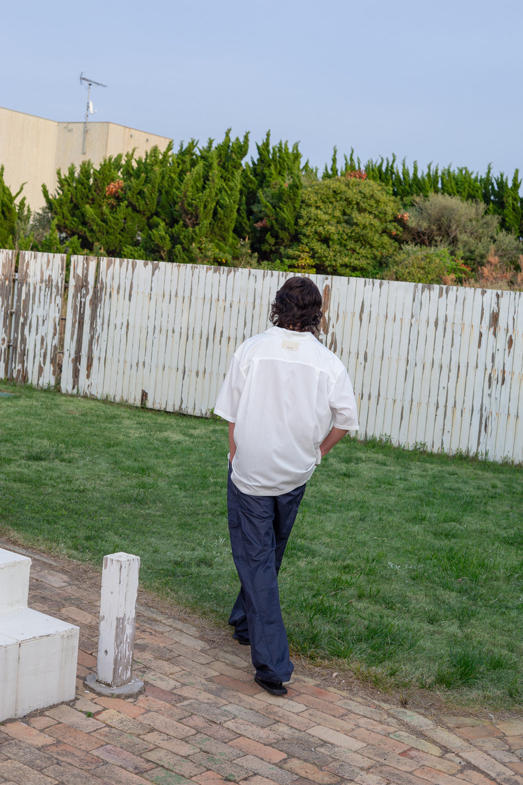 Matin Kim - Zigzag Stitch Point Shirt (White) product image 11 | TRAB K-Fashion Australia