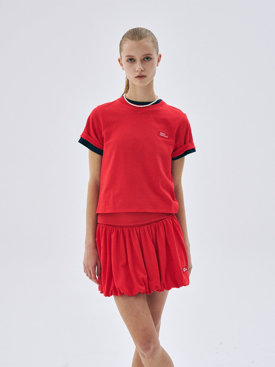 Mardi Mercredi - Volume Mini Skirt (Red) product image 1 | TRAB K-Fashion Australia