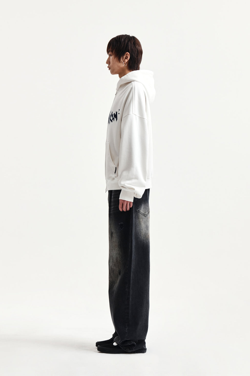 Matin Kim - Vintage Dirty Washed Denim Pants (Black) product image 11 | TRAB K-Fashion Australia