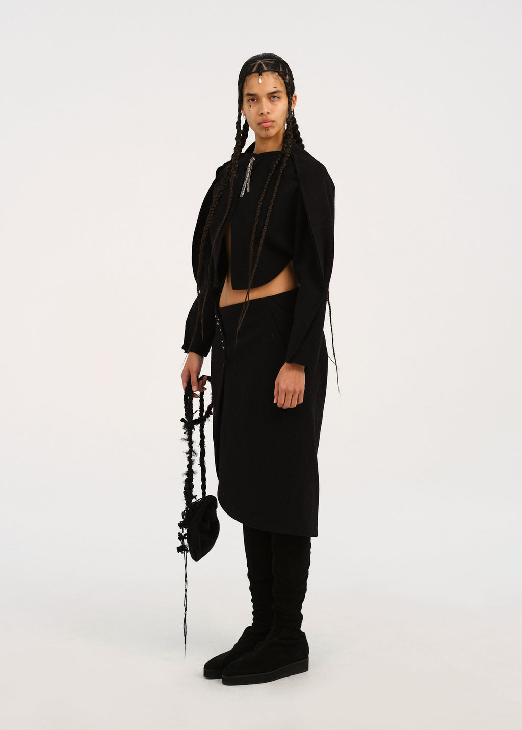 Hyein Seo - Beaded Silver Charm Skirt (Black) product image 2 | TRAB K-Fashion Australia