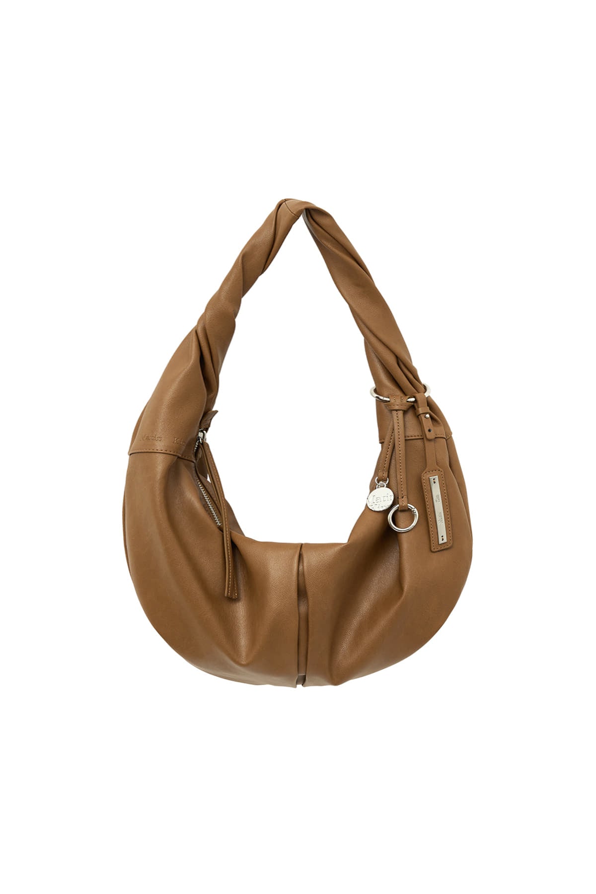 Matin Kim - Twist Handle Small Hobo Bag (Brown) product image 1 | TRAB K-Fashion Australia