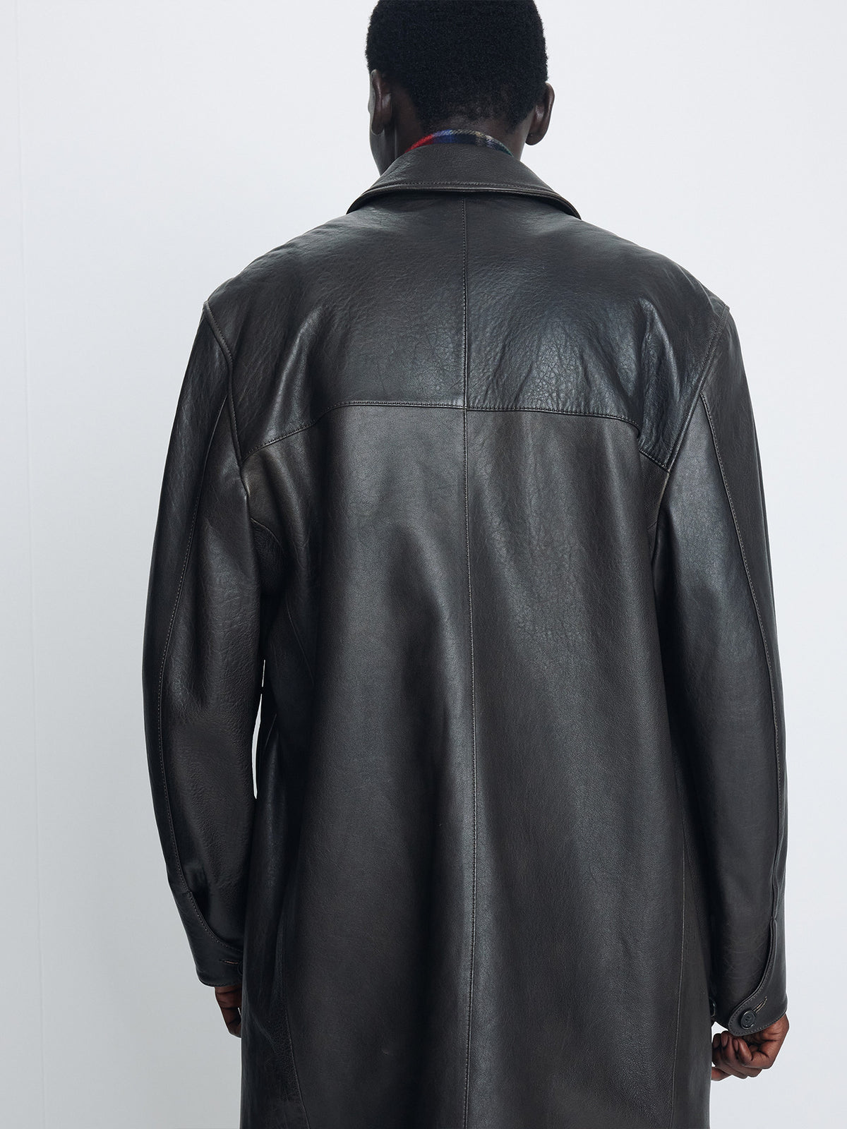 Tonywack - Aged Lamb Leather Carcoat (Dark Brown) product image 6 | TRAB K-Fashion Australia