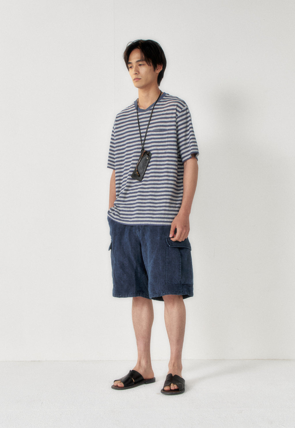 Art if acts - Linen M-51 Shorts (Indigo) product image 3 | TRAB K-Fashion Australia