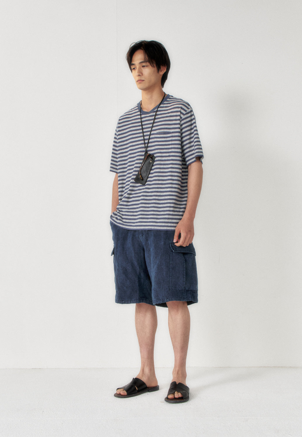 Art if acts - Linen M-51 Shorts (Indigo) product image 3 | TRAB K-Fashion Australia