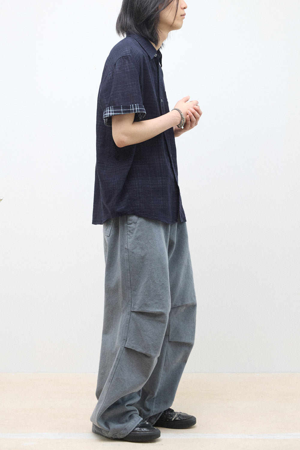 Hatchingroom - Shadow Check Shirt (Dark Navy) product image 13 | TRAB K-Fashion Australia