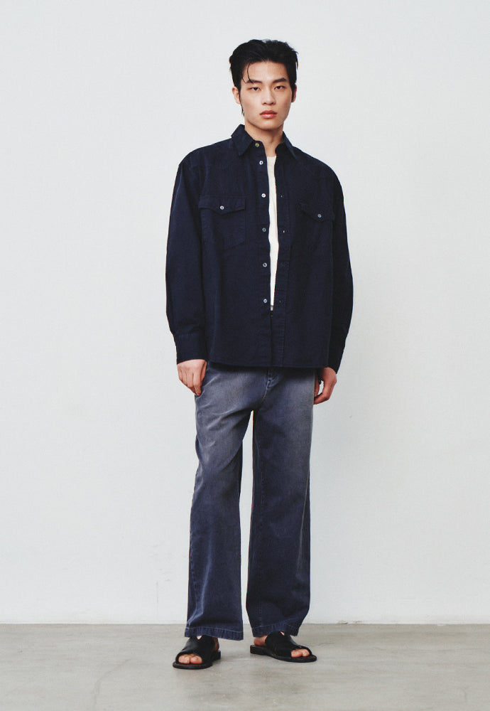 Art if acts - Brushed Chino Pants (Dark Navy) product image 4 | TRAB K-Fashion Australia