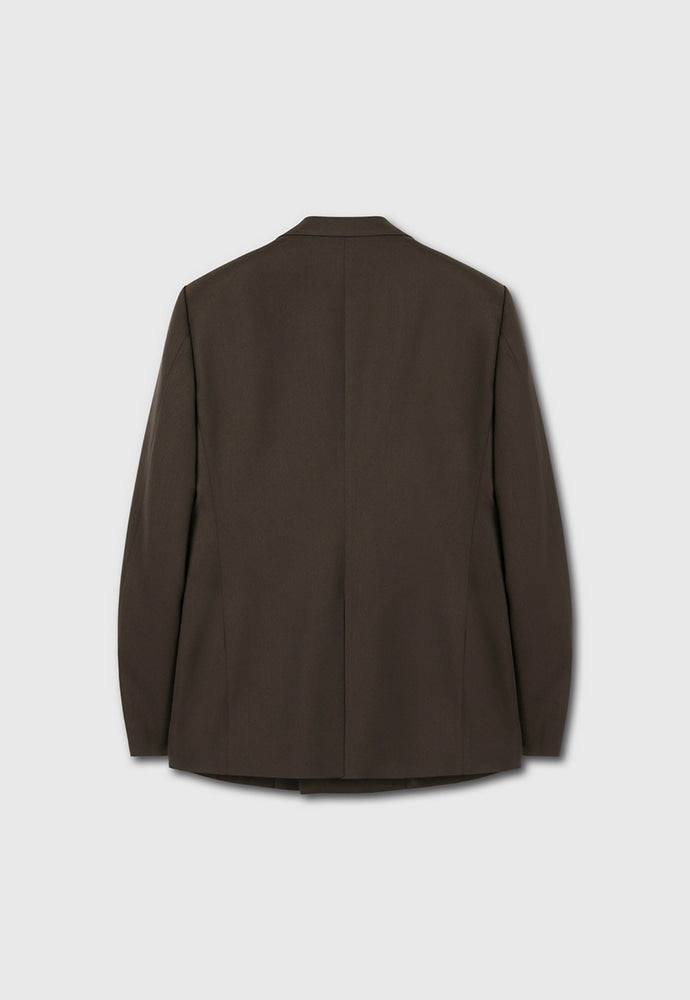 Tonywack - Wool Twill Double-Breasted Tailored Blazer (Brown) product image 8 | TRAB K-Fashion Australia