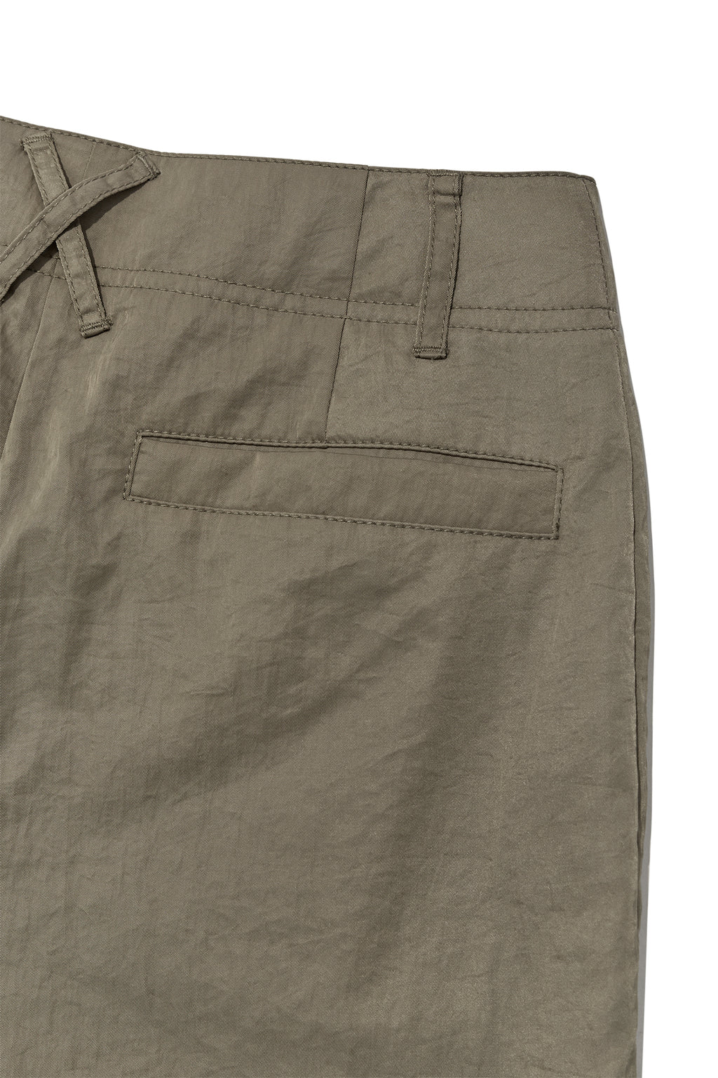 Matin Kim - Zipper Detail Nylon Pants (Khaki) product image 6 | TRAB K-Fashion Australia