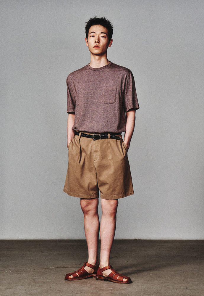 Art if acts - Washed Stripe Pocket S/S Tee (Brown/Grey) product image 5 | TRAB K-Fashion Australia