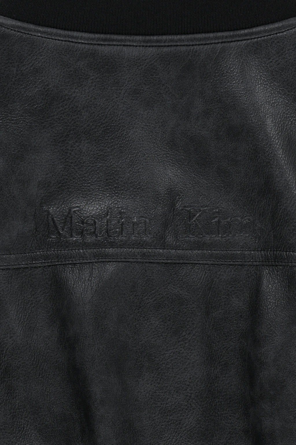 Matin Kim - Faux Leather Rib Collar Blouson (Black) product image 5 | TRAB K-Fashion Australia