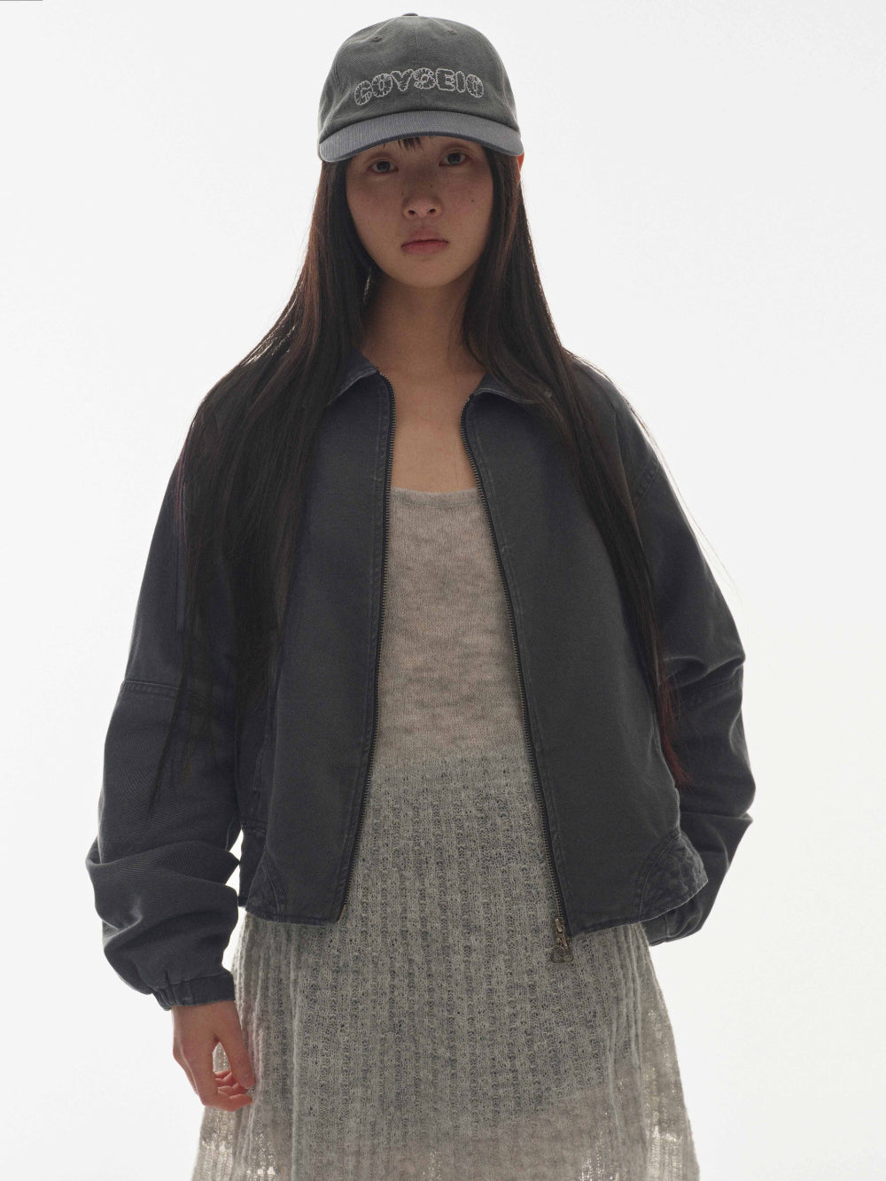 Coyseio - Round Collar Stitch Jacket (Blue Grey) product image 7 | TRAB K-Fashion Australia