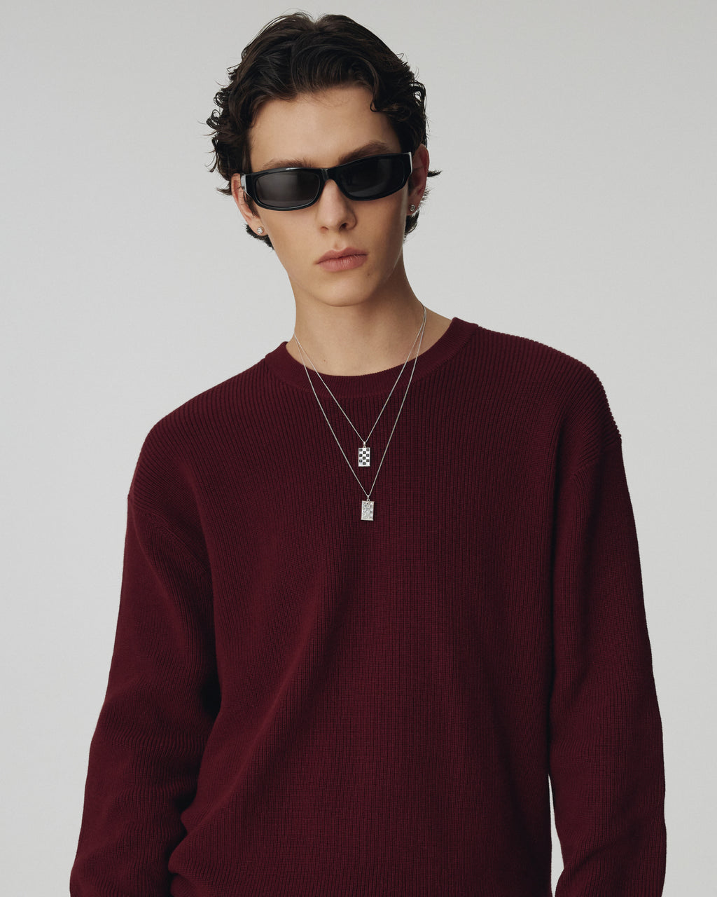 Numbering - Checkered Pendant Necklace #3732 product image 2 | TRAB K-Fashion Australia