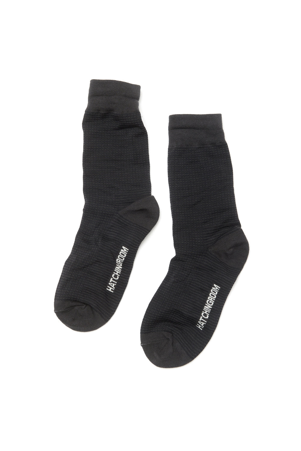 Hatchingroom - Grid Socks Charcoal ((3pcs)) product image 2 | TRAB K-Fashion Australia