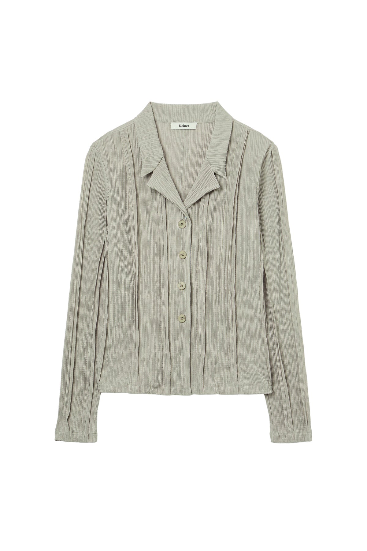 Deinet - Cut Out Pleats Shirt (Khaki) product image 1 | TRAB K-Fashion Australia