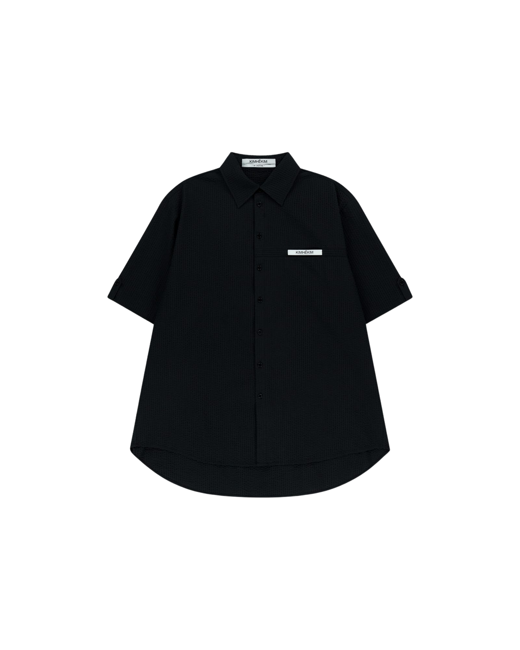 Kimhe Kim - Stripped Label Short Sleeves Shirt (Black) product image 18 | TRAB K-Fashion Australia