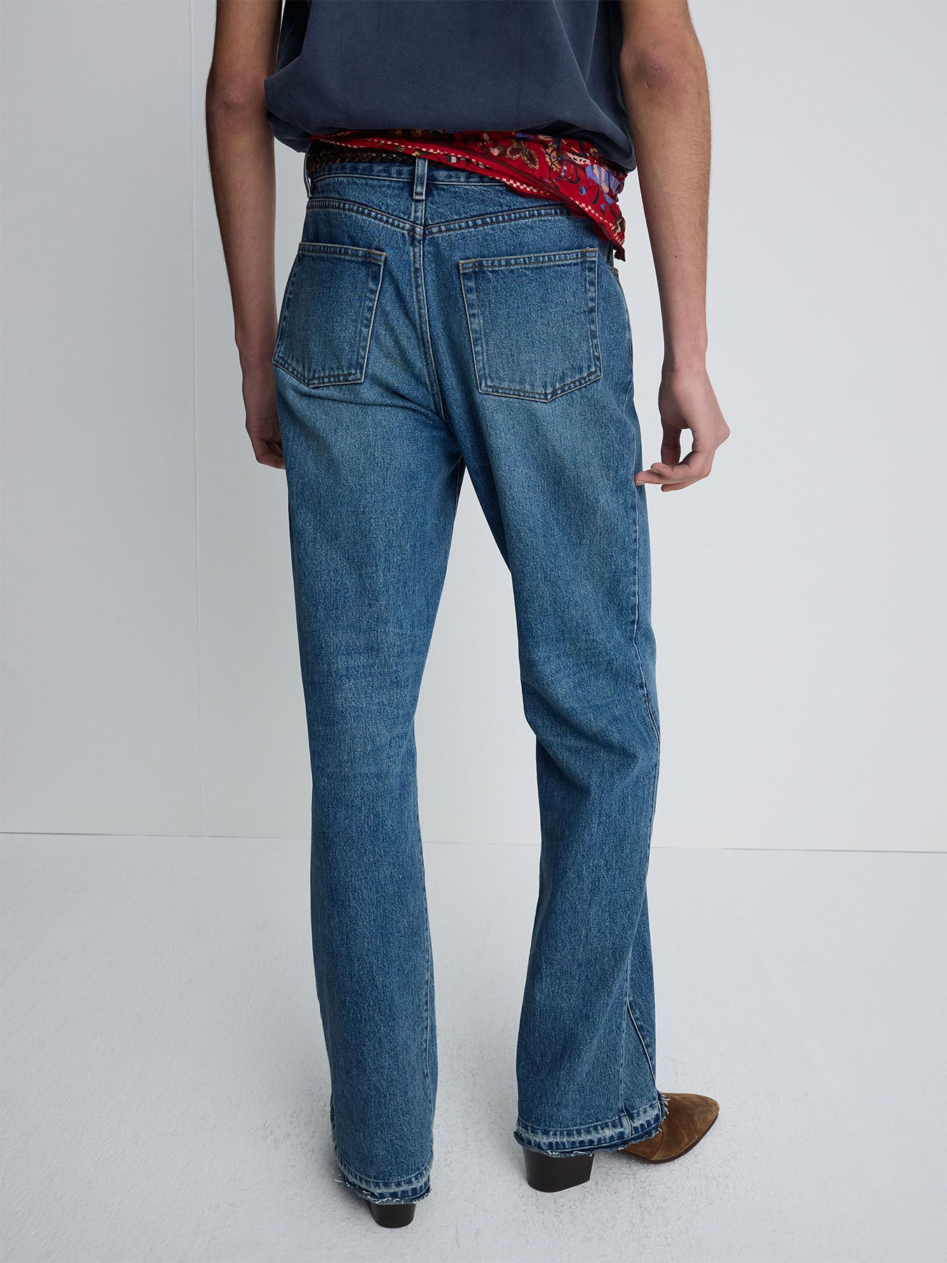 Tonywack - Flared-Leg Reconstructed Denim Jeans (Vintage Blue) product image 5 | TRAB K-Fashion Australia