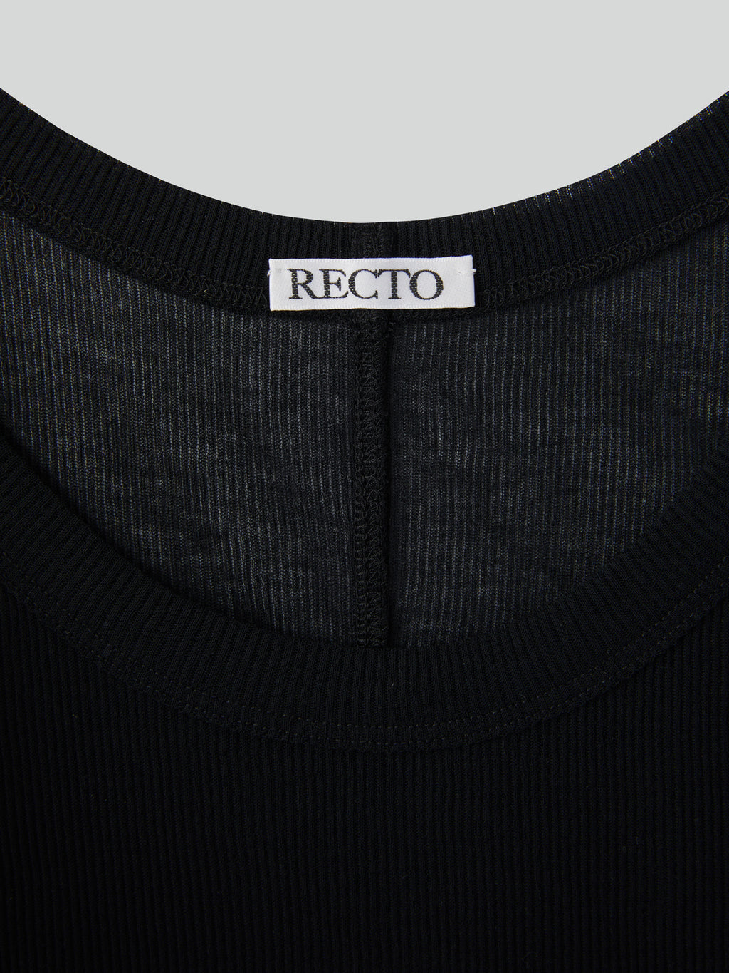 Recto - Sheer Jersey Tank Top (Black) product image 5 | TRAB K-Fashion Australia