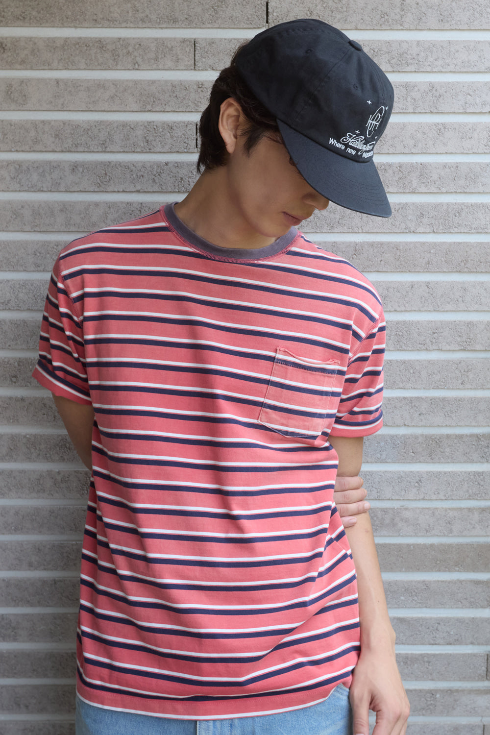 Hatchingroom - Bleached Stripe Tee (Red) product image 6 | TRAB K-Fashion Australia