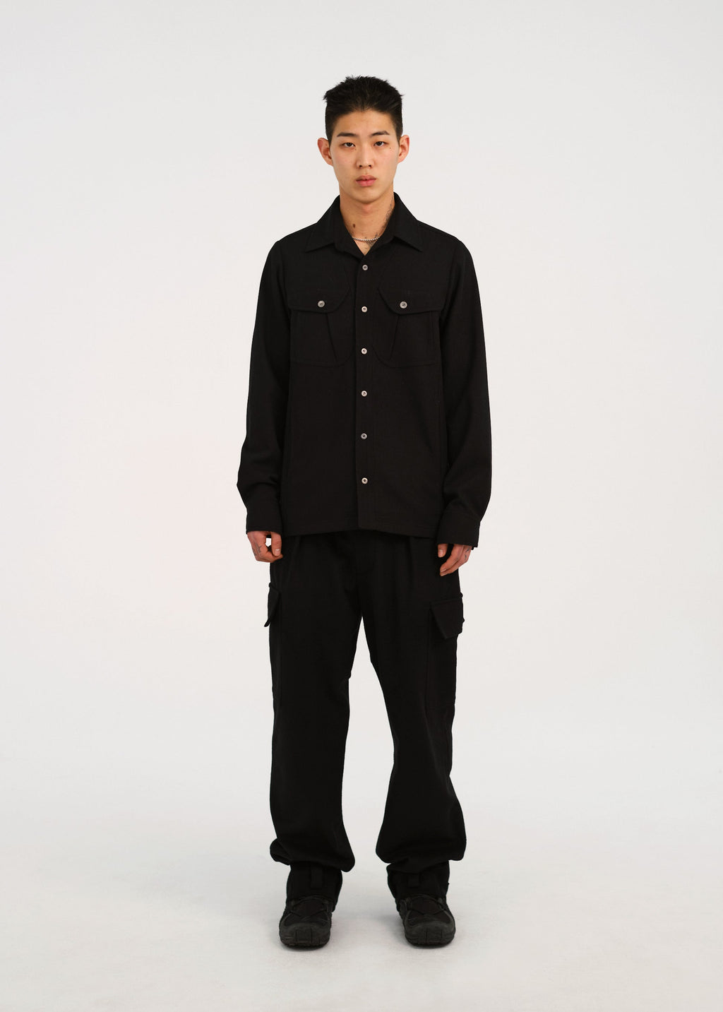 Hyein Seo - Wool Pocket Shirts (Black) product image 2 | TRAB K-Fashion Australia