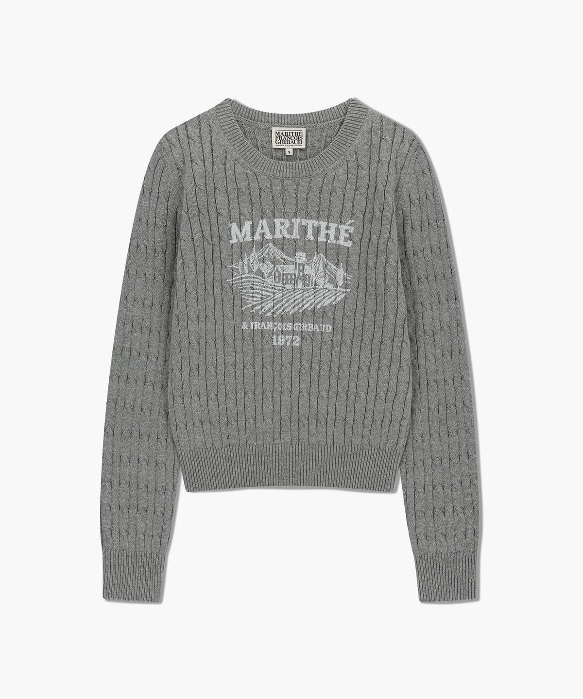 Marithe & Francois Girbaud - Vineyard Cable Knit Pullover (Melange Gray) product image 6 | TRAB K-Fashion Australia