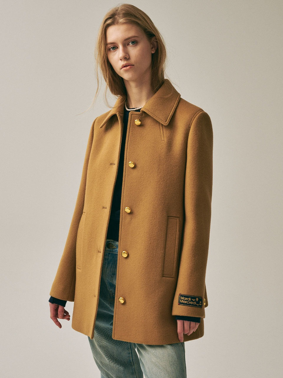 Mardi Mercredi - Wool A Line Jacket (Camel) product image 1 | TRAB K-Fashion Australia