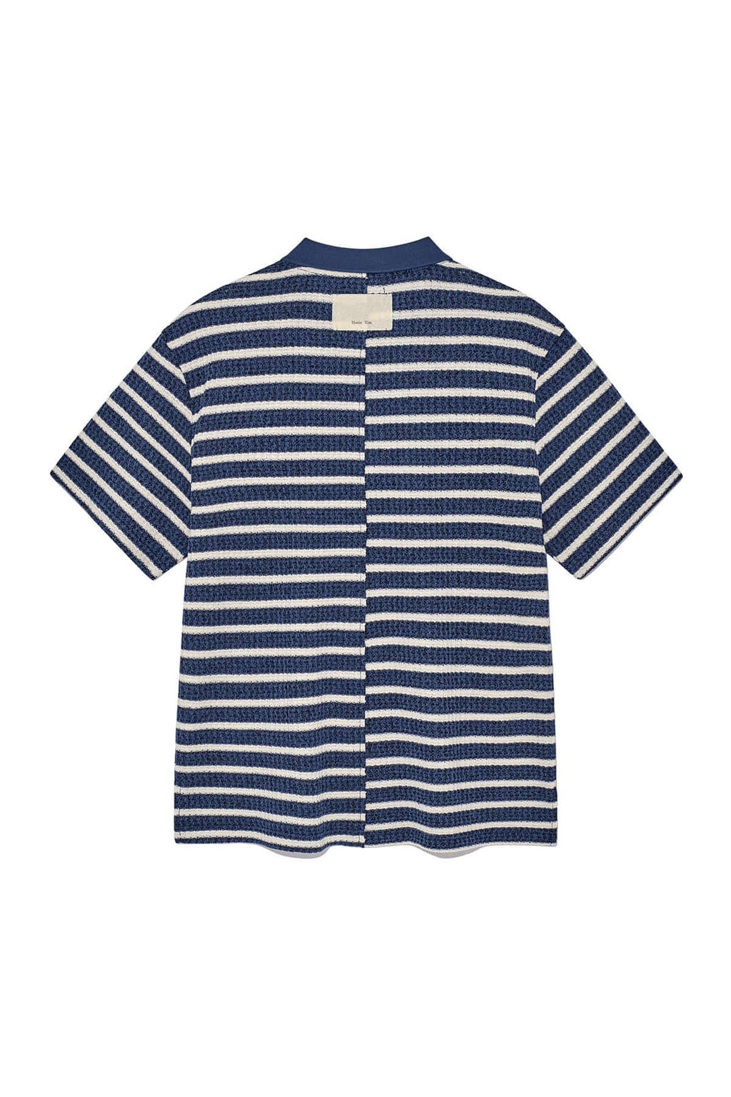 Matin Kim - Cut Line Stripe Pique Top (Smoke Blue) product image 2 | TRAB K-Fashion Australia