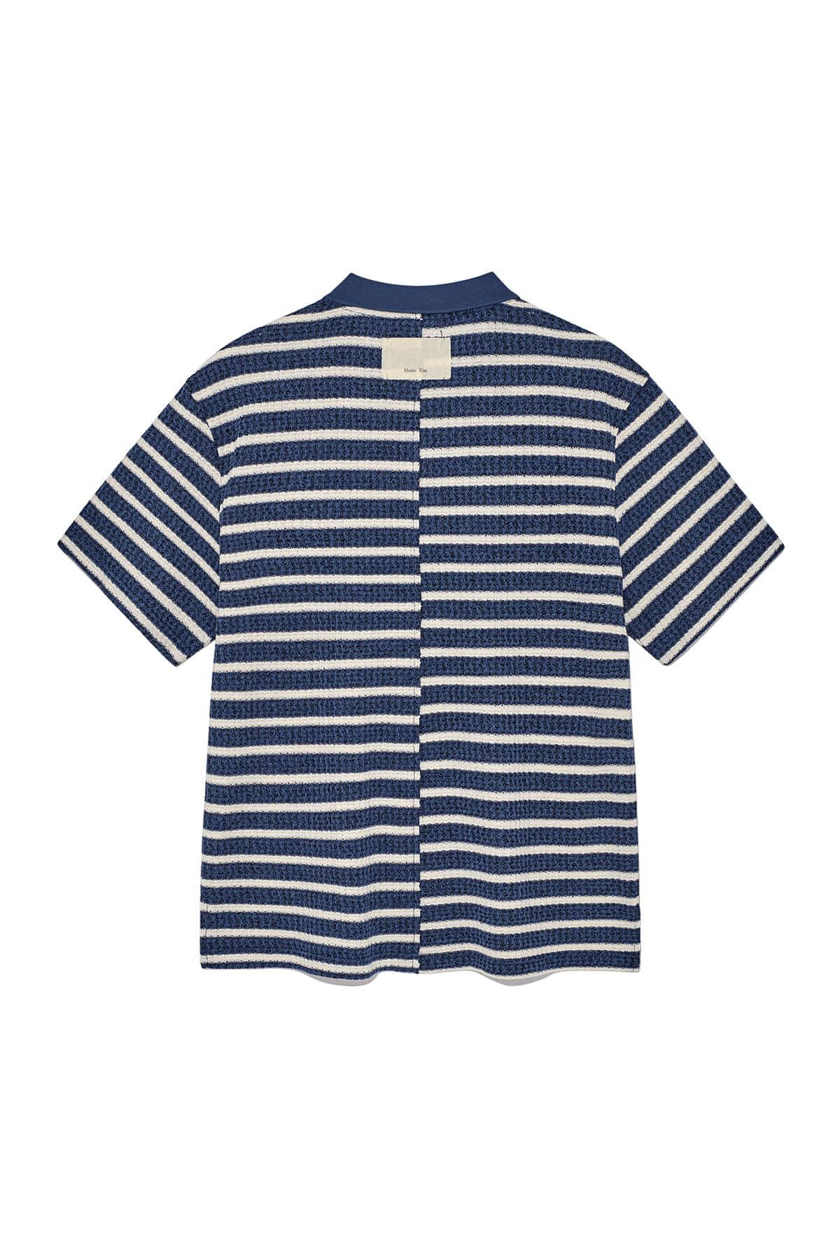 Matin Kim - Cut Line Stripe Pique Top (Smoke Blue) product image 2 | TRAB K-Fashion Australia
