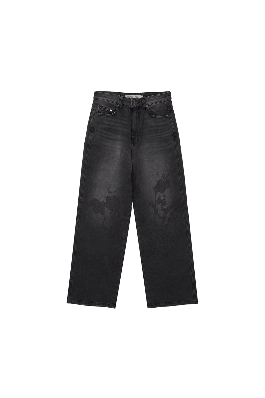 Matin Kim - Flower Printed Denim Pants (Light Blue) product image 11 | TRAB K-Fashion Australia