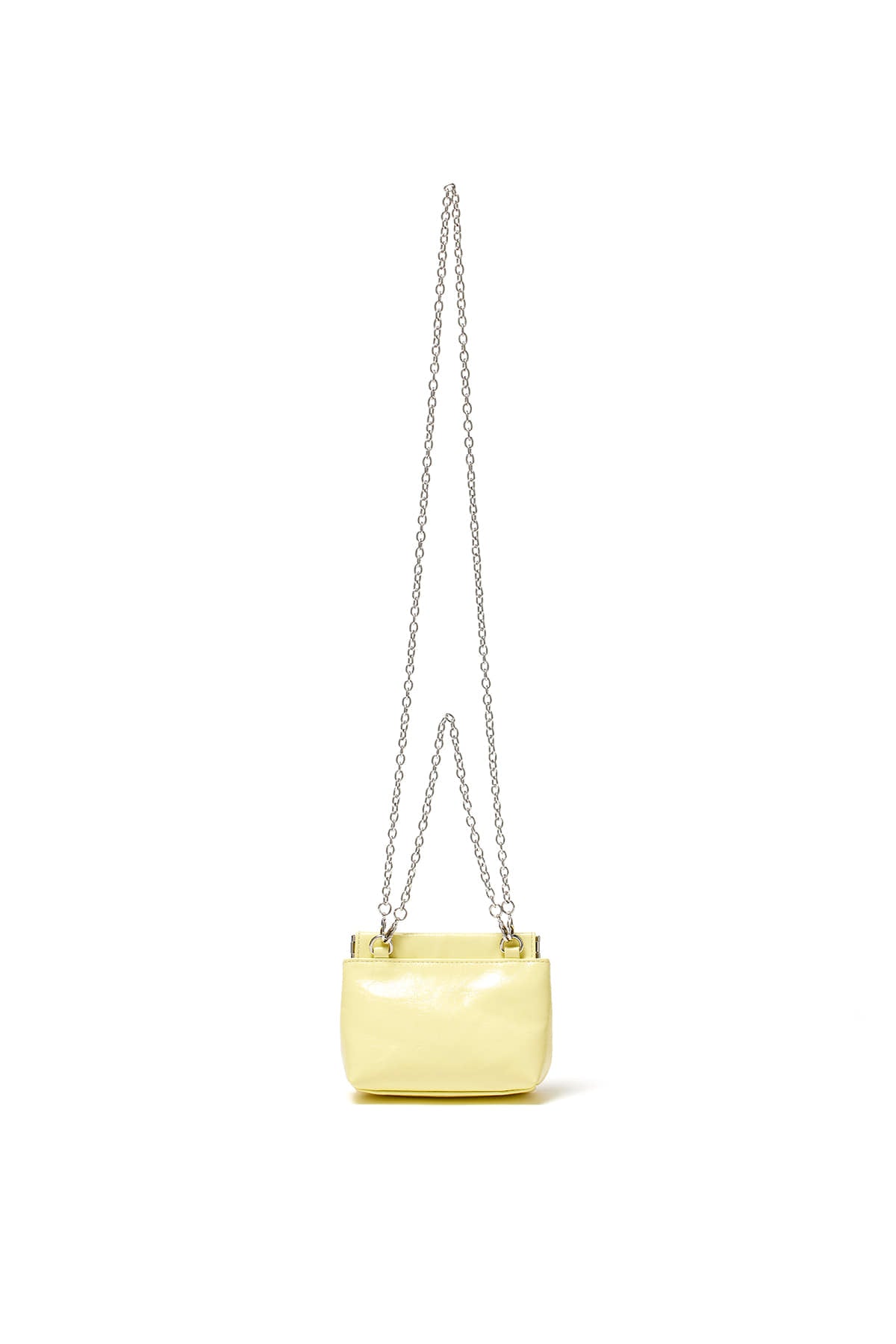 Matin Kim - Glossy Leather Mini Wallet Bag (Light Yellow) product image 2 | TRAB K-Fashion Australia