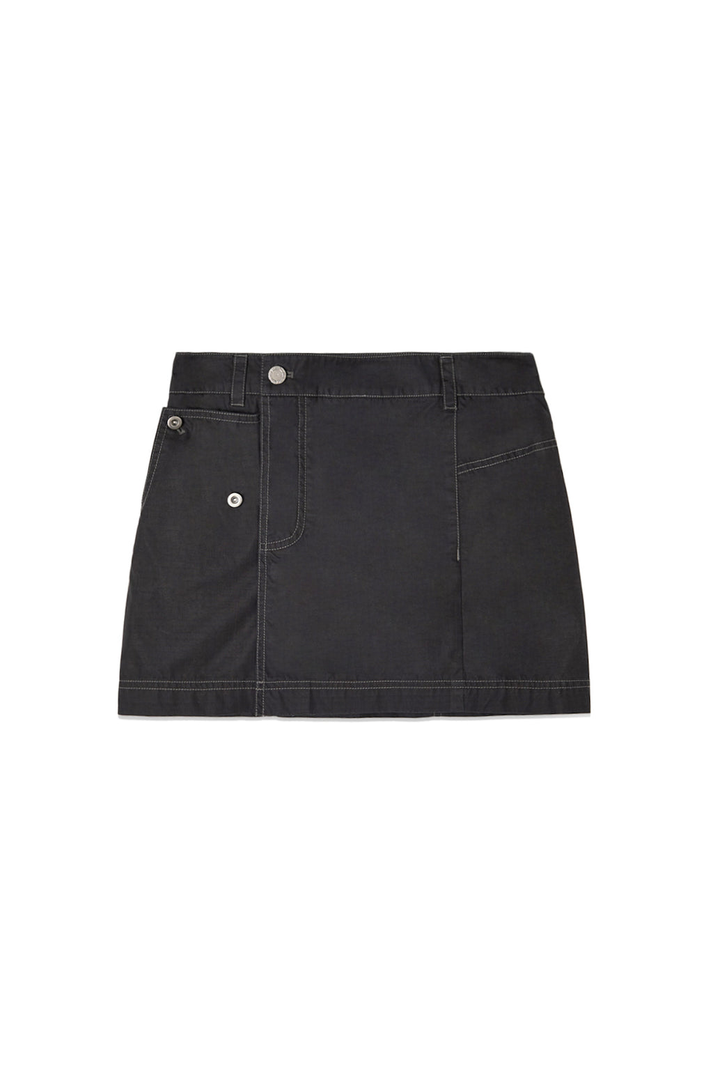 Matin Kim - Pocket Foldover Wrap Mini Skirt (Black) product image 1 | TRAB K-Fashion Australia