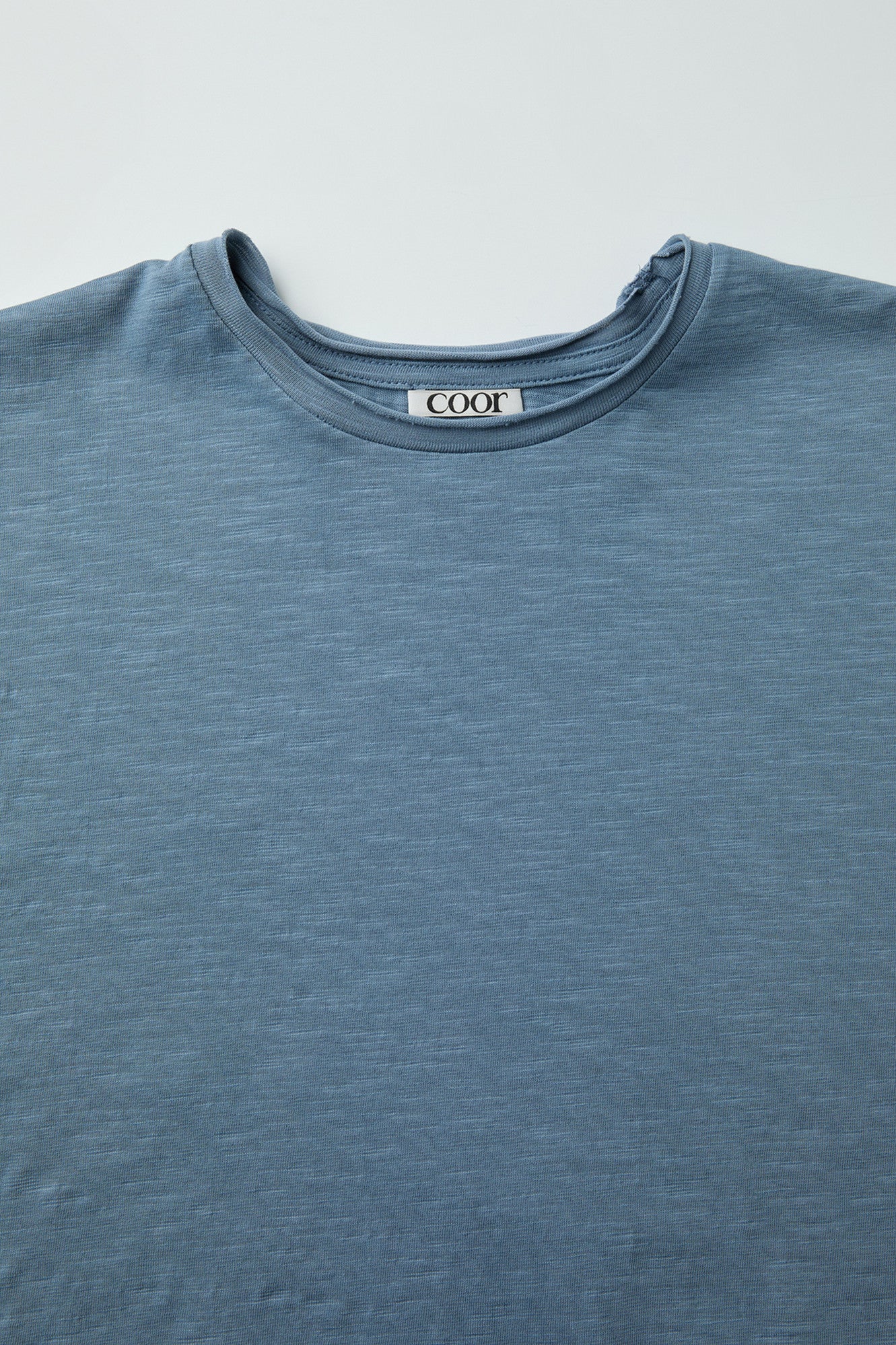 Coor - Low-Cut Cotton Slub T-Shirt (Airy Blue) product image 5 | TRAB K-Fashion Australia